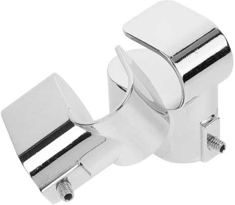 MAGICLULU Supporto per Asta Dell'armadio in Lega di Zinco, Staffa Flangiata Resistente e Facile da Installare, Set da 2 Pezzi per Barra Appendiabiti in Guardaroba