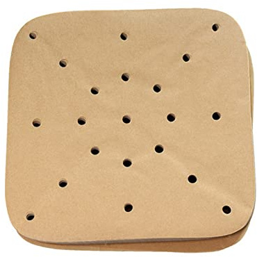 Fdit Luftfritösfiltar, 8,5 Tum Fyrkantigt Nonstick Bakpapper för | Värmebeständig Upp Till 250 °C, 100 % Träfibrer med Livsmedelsgodkänd Silikonbeläggning, Kompatibel med Fyrkantiga