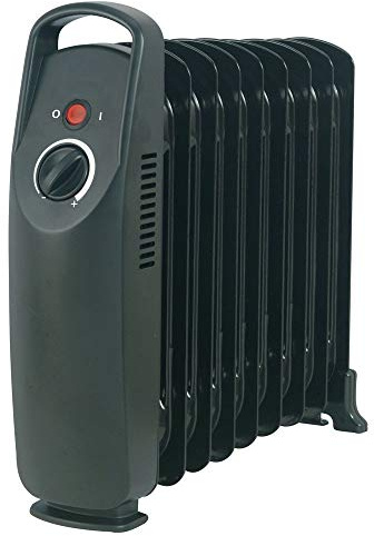 DREXON – Baby Oil – Mini Bain d’Huile 850 W – Radiateur Électrique Compact – 7 Éléments – Thermostat Réglable – Sécurité Anti-Surchauffe & Anti-Basculement – Noir