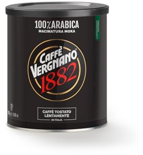 Caffè Vergnano 1882 Lattina - Caffè 100% Arabica Macinato Moka - 12 confezione da 250 gr