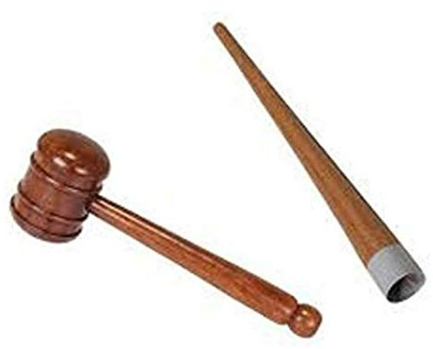 Kalindri Sports Set of Wodden Cricket Grip Applicator Gripper Cone and Knocking Mallet/Hammer