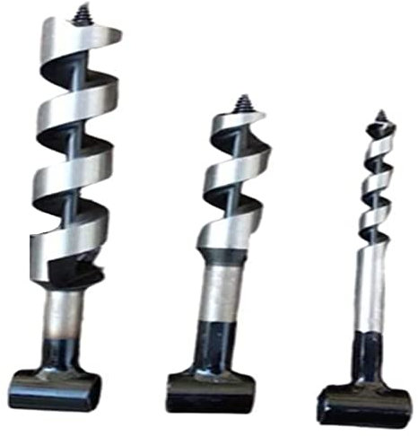 HH-CC Manueller Mehrzweck-Überlebensbohrer, Holzbearbeitungs-Handbohrer für Outdoor-Scotch-Eye-Holzschneckenbohrer für Bushcraft und Camping,6mm