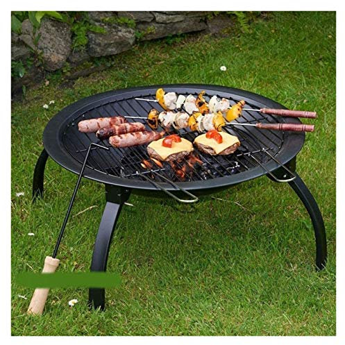 Fire Pits Holzbefeuertes Feuerstellen-Set für den Außenbereich, Holzbefeuerte Grube – inklusive Funkenschutz, ideal für den Außenbereich und die Terrasse, runde Metall-Feuerstelle mit Abdeck
