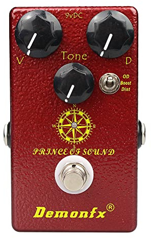 DemonFX Prince of Sound - Pedal de guitarra para sobremarcha, Boost y distorsión