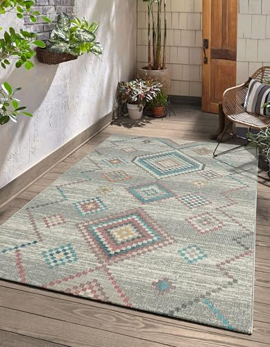 the carpet Palma - Outdoor Teppich wetterfest – Balkon Teppich, Terrasse & Garten – UV-beständig, pflegeleicht, Indoor Outdoor Teppich, Creme, 80 x 300 cm
