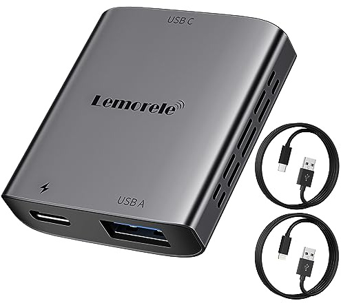 Lemorele Light ning zu USB-C Adapter, Light ning zu Typ-C Video für Nreal Air, Rokid Air, RayNeo AR, GRAWOOW,Monitor,Tragbares Display