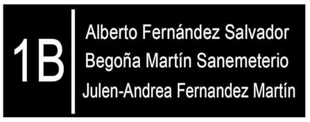 Placa para buzón personalizado-Cartel Nombres para buzón- Chapas para buzón grabadas personalizada con autoadhesiva - Elige tu medida - Para interior y exterior - Grabado láser