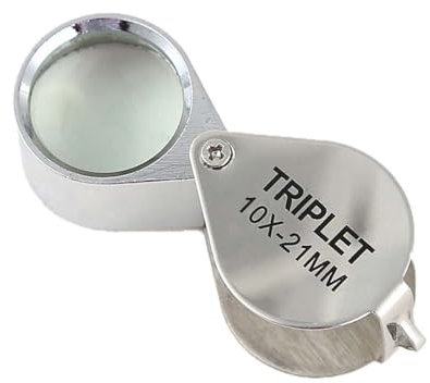 JTKREW Loupe de Poche 10x Géologie Bijoutier Petite - Loupe Pour Bijoutiers