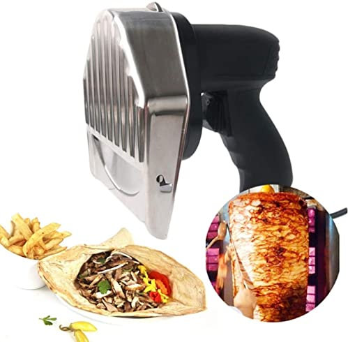 Cuchillo Eléctrico para Kebab, 80 W Puede Ajustar El Grosor, Cortador Eléctrico De Kebab, Cuchillo De Kebab Turco De Mano, Máquina Cortadora Eléctrica, para El Hogar, Cordero, Cerdo, Pollo
