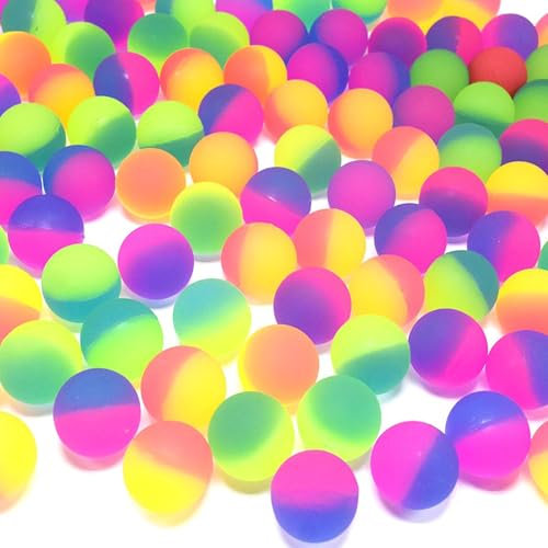 30 Stück Flummies für Kinder, Neon Bunt Flummi, Flummis Spielzeug Geschenk Kindergeburstag Mitgebsel Groß Set für Mädchen Jungen Give Aways Gastgeschenke Partygeschenke (30mm, Zufällige Farben)