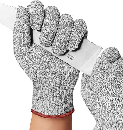 PACIFIC PPE Gants résistants aux coupures de qualité alimentaire, protection de niveau 3, gants de cuisine de sécurité, lavables en machine, durables, coupe de viande de boucher, écaillage d'huîtres
