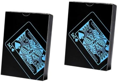 VICASKY 2sätze wasserdichte PVC Spielkarten Poker Set Wiederverwendbare Spielkarten Mit Pappschachtel Blaue Für Unterhaltung Und Familienabende