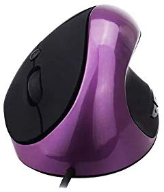 Souris Ergonomique Verticale, USB Design Élégant Souris Optique du Canal Carpien pour Une Utilisation Confortable 5 boutons Souris Verticale Rechargeable pour PC et ordinateur portable (violet)