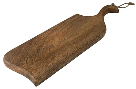 Arthur Cameron - Eze Wooden Oiled, Slim Serving Platter/Cutting Board with Built-in Handle and Hanging Cord - This Wooden Chopping Board Doubles up as a Large Serving Tray or Cheese Board