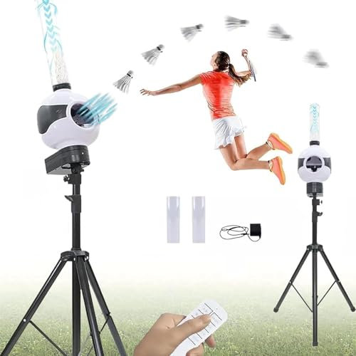 Badminton Serve Machine Automatischer Federball Launcher für Indoor Outdoor Game Training Tragbares Pitching-Maschinen-Set für Spieler