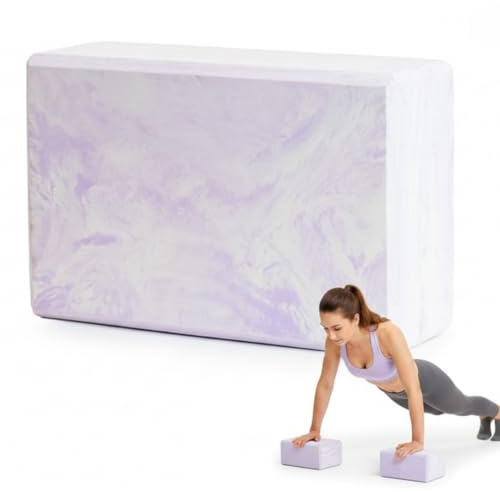Yoga Block – High-Density Foam Exercise Block for Yoga, Pilates, Stretching & Meditation – Non-Slip, Lightweight & Durable by Lunai