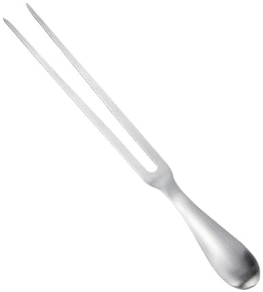 Forchetta da carne in acciaio da 30,5 cm, con lunga resistenza al calore, per servire grigliate, manico classico,