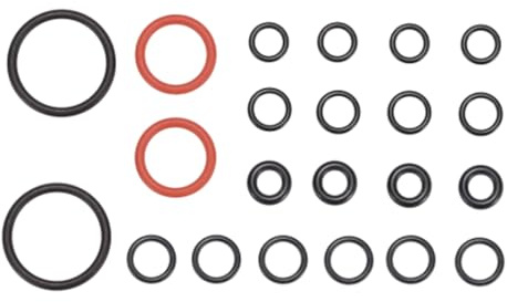 Juego de 24 anillos de sellado resistentes a altas temperaturas, ajuste general, válvulas automáticas de máquina de café, juego de mantenimiento profesional de equipos de café, juntas tóricas de