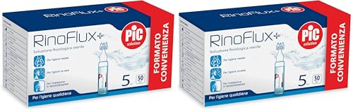 Pic Solution – Soluzione Isotonica Fisiologica Salina per Detersione di Naso,Occhi e per l'Inalazione in Aerosol,Adatto a Neonati,Bambini e adulti in Flaconcini Monouso da 5ml,confezione da 100 pezzi