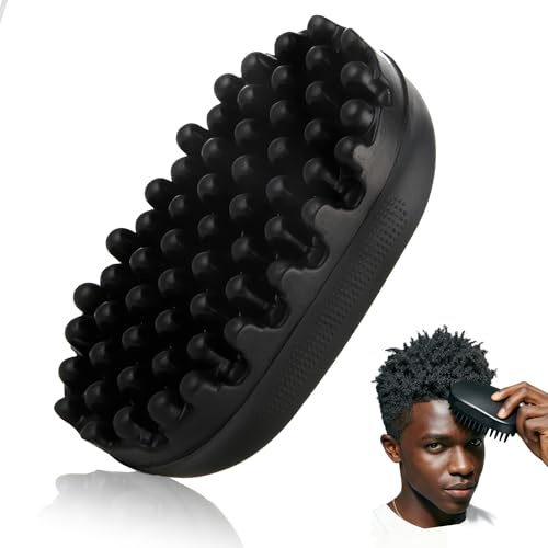 Cepillo de goma afro, cepillo para cabello rizado, no daña el cabello, cepillo lavable Afro Hair Brosse rizado, para rizos trenzados