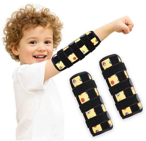 JLFDLLYYZQ 2 Piezas Daumen Saugen Stop Für Kindern, Tope De SuccióN Para El Pulgar Para Niños, Para Evitar Que Se Chupe Los Dedos Y Para No Morderse Las Uñas, Férula Para Pulgar Bebe(Bolas Amarillas)