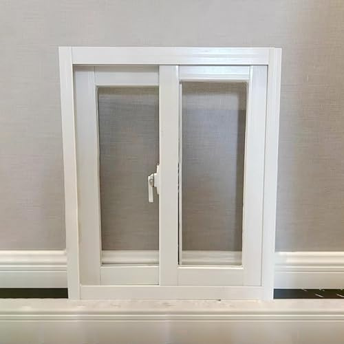 Finestra Finestre in Alluminio Bianco per Interni/Esterni, Finestre Scorrevoli per Casette da Gioco, Finestre di Ricambio per Case Mobili, Finestre Scorrevoli(39x24in/99x61cm)