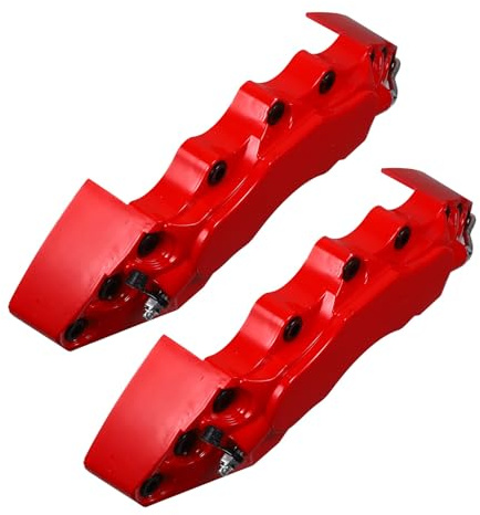 PLAFOPE Copri Pinza Freno Auto Rosso Grande in ABS Resistente Copertura Caliper Decorativa per Cerchio Ruota e Protezione Pinze Posteriori