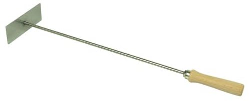 Schürhaken Aschekratzer Kaminbesteck Wandhalterung XXL Edelstahl (Aschekratzer 60cm)