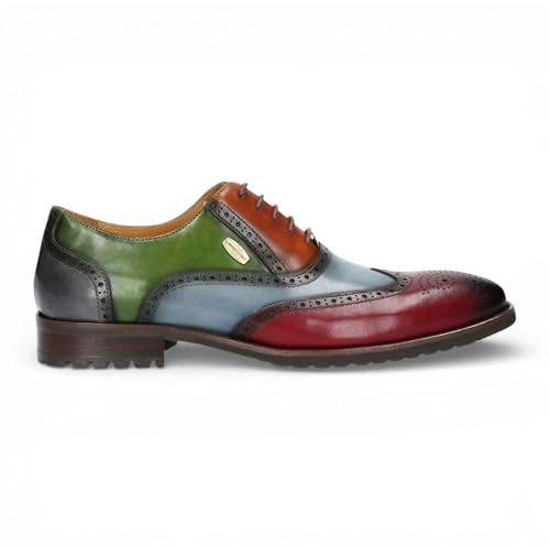 Infinity Leather Zapatos Formales Casuales y de Vestir Oxford Tipo Brogue de Cuero Negro Burdeos Lorenzo Conti Antonin 01 para Hombre