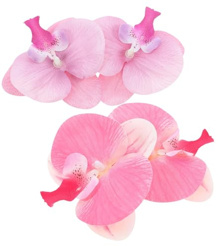 Ciieeo Fibbia Decorativa per Scarpe Orchidea 2 Paia in Plastica Elegante per Sandali Donna Estive, Clip per Scarpe Versatili e Facili da Portare per Atmosfera Estiva