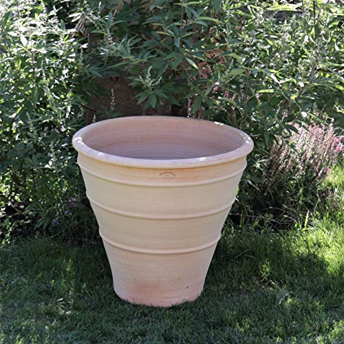 Céramique de Crète | Grand Pot en Terre Cuite Fait Main | 60 cm | Haute qualité et résistant au Gel | Jardinière méditerranéenne de Crète Balcon terrasse Jardin, Yucca