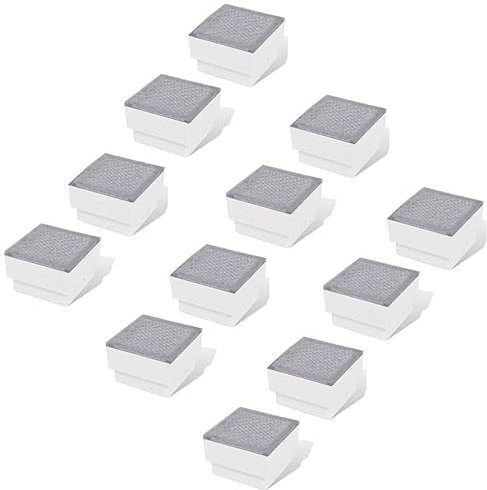vidaXL 12x Pflasterstein LED Boden Einbauleuchte Garten Wegleuchte 100x100x68mm