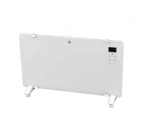 Oypla 2000W White Glass Free Standing/Wall Mounted Electric Panel Convector Heater