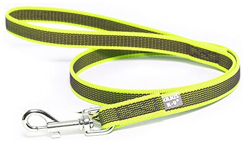 IDC Color & Gray gumierte Leine, 20 mm x 1,2 m mit Schlaufe, Neon-Grau