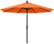 ABCCANOPY Parasol de terrasse de 2,7 m – Parasol de table imperméable avec bouton-poussoir d'inclinaison et manivelle, 8 baleines, protection UV, pour jardin, pelouse, terrasse et arrière-cour