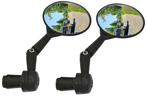 2x Red Loon Fahrradspiegel für Lenker - Rückspiegel Fahrrad Fahrradrückspiegel E Bike - Lenkerspiegel Fahrrad Spiegel konvex - klappbar 360° drehbar - für Rennrad Mountainbikes usw