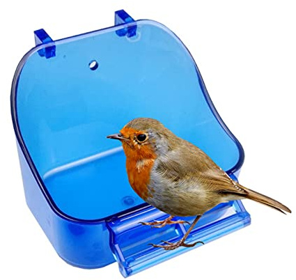 Vogelbad für Käfig,1 Stück Multifunktional Vogel Badewanne, Hängender Papagei Badewanne Dusche Vogelkäfig Zubehör für Kleine Vögel Kanarische Wellensittiche Papageien Nymphensittich Lovebird Hamster