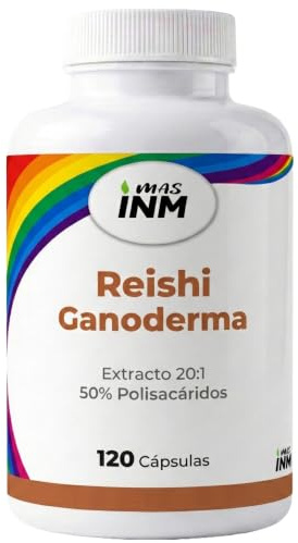 Reishi Puro Cápsulas – 13.000 mg Extracto (20:1) – Ganoderma Lucidum – 50 % Polisacáridos – Reishi Rojo - Orgánico – Vegano – Adaptógeno – Inmunidad y Antioxidante - Sin Aditivos - Masinmune