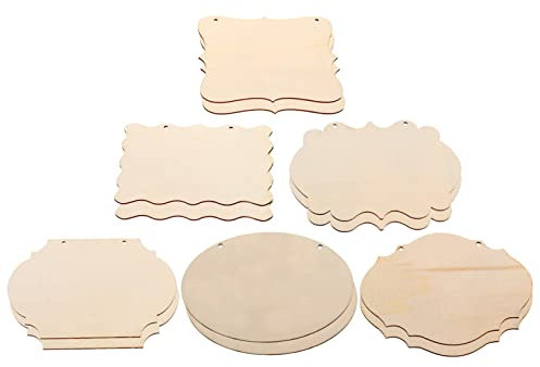 NUOBESTY 12stücke Unfertige Blanko Holzschilder Aus Holz Für Bastelarbeiten Diy-projekte Hängedekorationen Wandschilder Holzrohlinge Unbeschriftete Holzplaketten