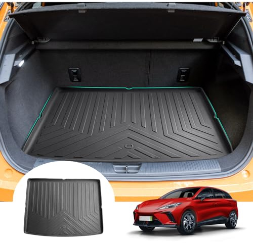 GAFAT MG 4 EV MG4 Electric 2023 2024 2025 Alfombrilla para Maletero, Fácil de Plegar, MG4 XPower 2024 AlfombrillasTPE para Todas Condiciones Climáticas Original Escaneo 3D Borde Alto [Superior]