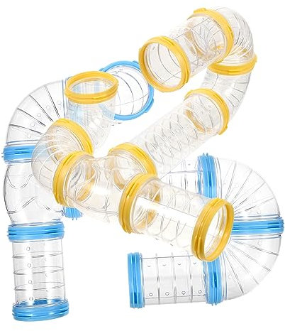 BESPORTBLE Hamstertunnel Kunststoff Selbstgemacht Hamsterröhre Mit Tunnelmundverstärkung Transparenter Käfigzubehör Tunnel Für Hamster Und Kleine Haustiere