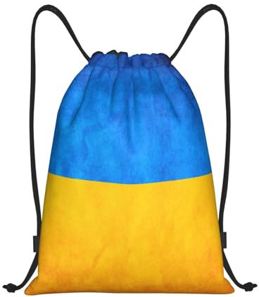 Tunnelzug Gymsack Ukrainische Flagge Druck Gymnastikbeutel Mädchen Stoffbeutel Mit Kordelzug Verstellbar Turnsack, Für Strand, Schwimmen, 36x42cm