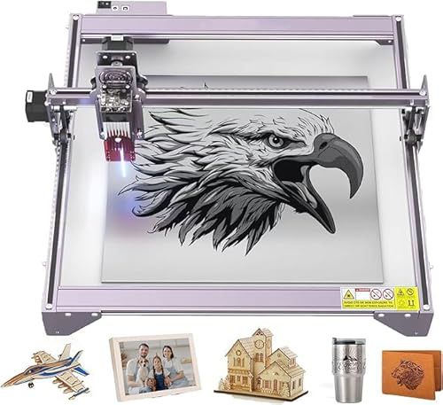 ATOMSTACK AP-5W Laser Graviermaschine, DIY Lasergravier und Schneidmaschine für Holz und Metall, 5W Ausgangsleistung, Komprimierter Punkt CNC, 410x400mm Arbeitsbereich