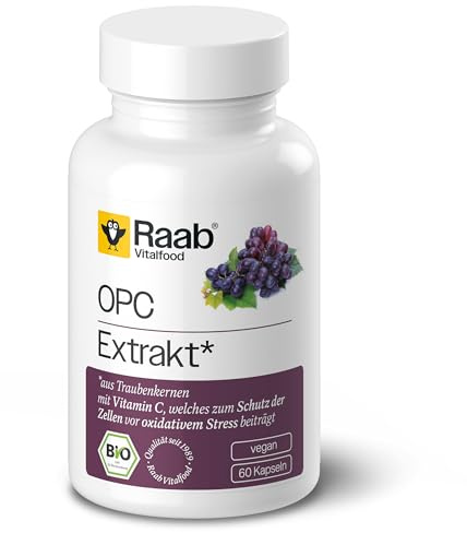 Raab® Bio OPC Traubenkernextrakt (60 Kapseln) - Aus spanischen Cava-Trauben