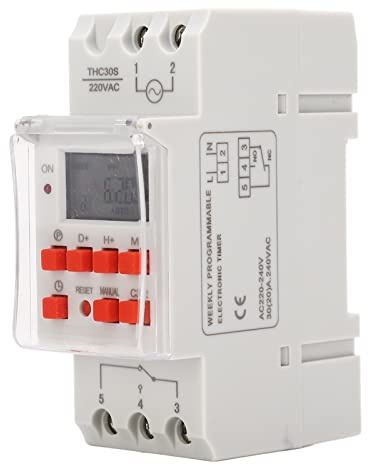 Interrupteur de Minuterie Programmable Commutateur de Minuterie Numérique 1 Seconde de Synchronisation pour Appliance AC