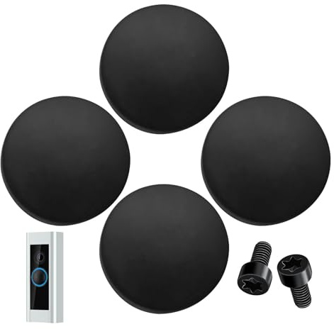 Pulsante rotondo per campanello | Sostituzione dei pomelli del campanello con viti, protezioni per porte in silicone e metallo, accessori per anelli