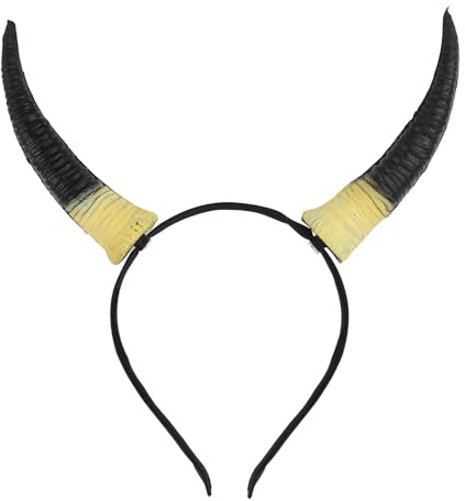 Ziegenhörner Kopfschmuck Dämonenhorn Stirnbänder Tier Haarreif Animal Simulation Kostüme Zubehör Cosplay Bühnenrequisiten Karneval headwear Halloween Lustige Kopfbedeckung Fancy Fasching Accessoire