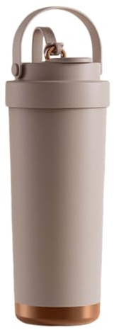 Kaffemugg med sugrör | 750 ml isolerad mugg med keramisk försegling, keramisk belagd drickflaska för bil, camping, sport, fritid, skola och utomhus