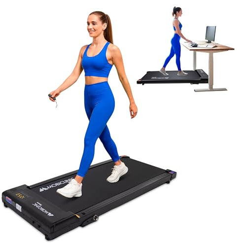 Mobiclinic®, Laufband, Bis zu 8 km/h, Digitalanzeige, Fernbedienung, Dämpfung, Automatische Abschaltung, Kompakt, Laufband für Zuhause und Büro, Andy