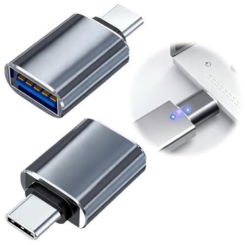 Ruvan Lot De 2 Adaptateur USB C vers USB 3.0, Adaptateur USB Type-C vers USB Femelle OTG, pour Téléphone Portable Type - C, Caméscope, Clé USB, Appareil Photo, Souris, Manette De Jeu, Clavier